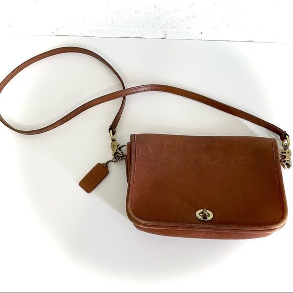 Coach Brown Leather Crossbody Bag - Picture 1 of 13